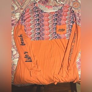 Simply southern Coral Large long sleeves